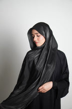 Black Organza Shimmer Hijab