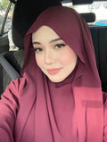 Georgette maroon single hijab for special occasions & daily wear