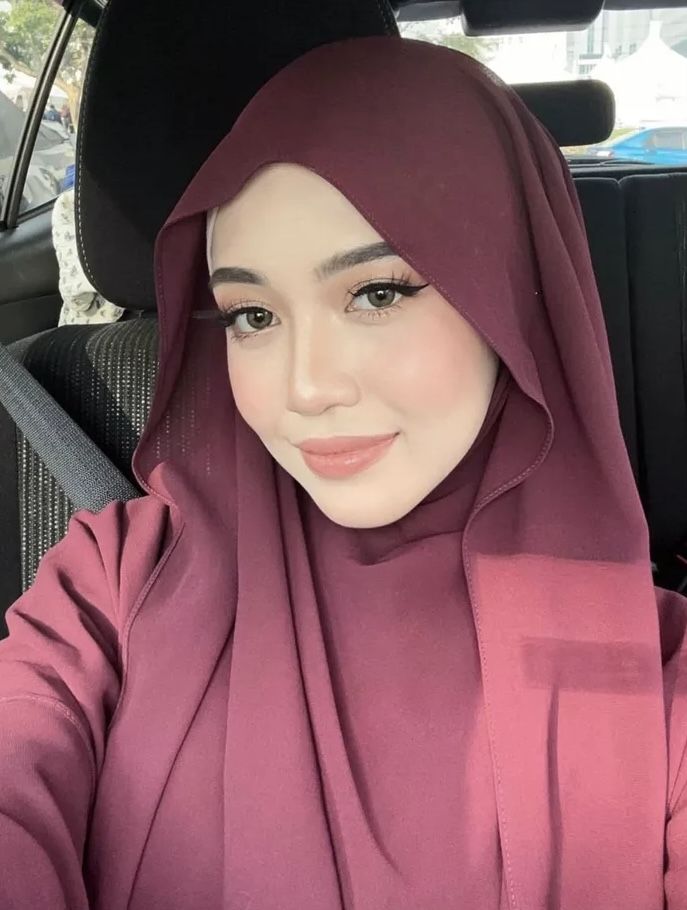 Georgette maroon single hijab for special occasions & daily wear
