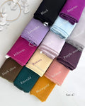 Premium Crochet Lace Chiffon Georgette Hijab – Soft Elegant Everyday Scarf