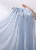 Light Blue Organza Silk Hijab – Soft, Elegant & Lightweight