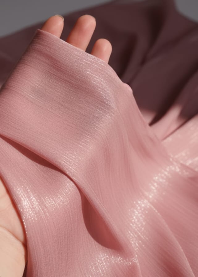 Pink Organza Silk Hijab – Soft, Elegant & Lightweight