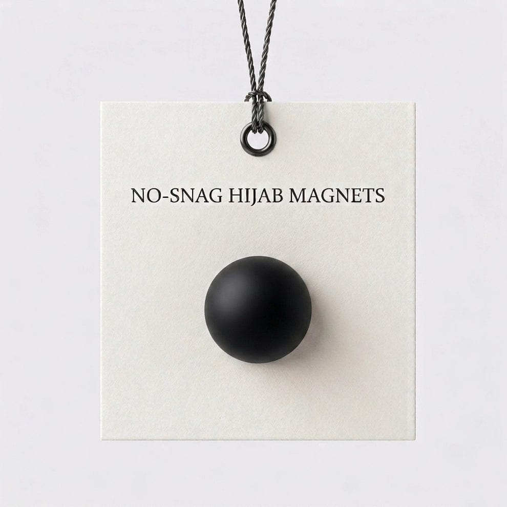 Premium Matte No-Snag Hijab Magnet – Black