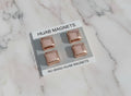 Premium Square Metallic Hijab Magnet – Rose Gold