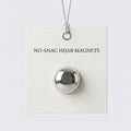 Premium Round Metallic Hijab Magnet – Silver