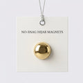 Premium Round Metallic Hijab Magnet – Golden