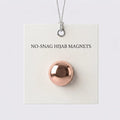 Premium Round Metallic Hijab Magnet – Rose Gold