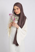 Premium Cotton Modal Hijab - Plum Truffle