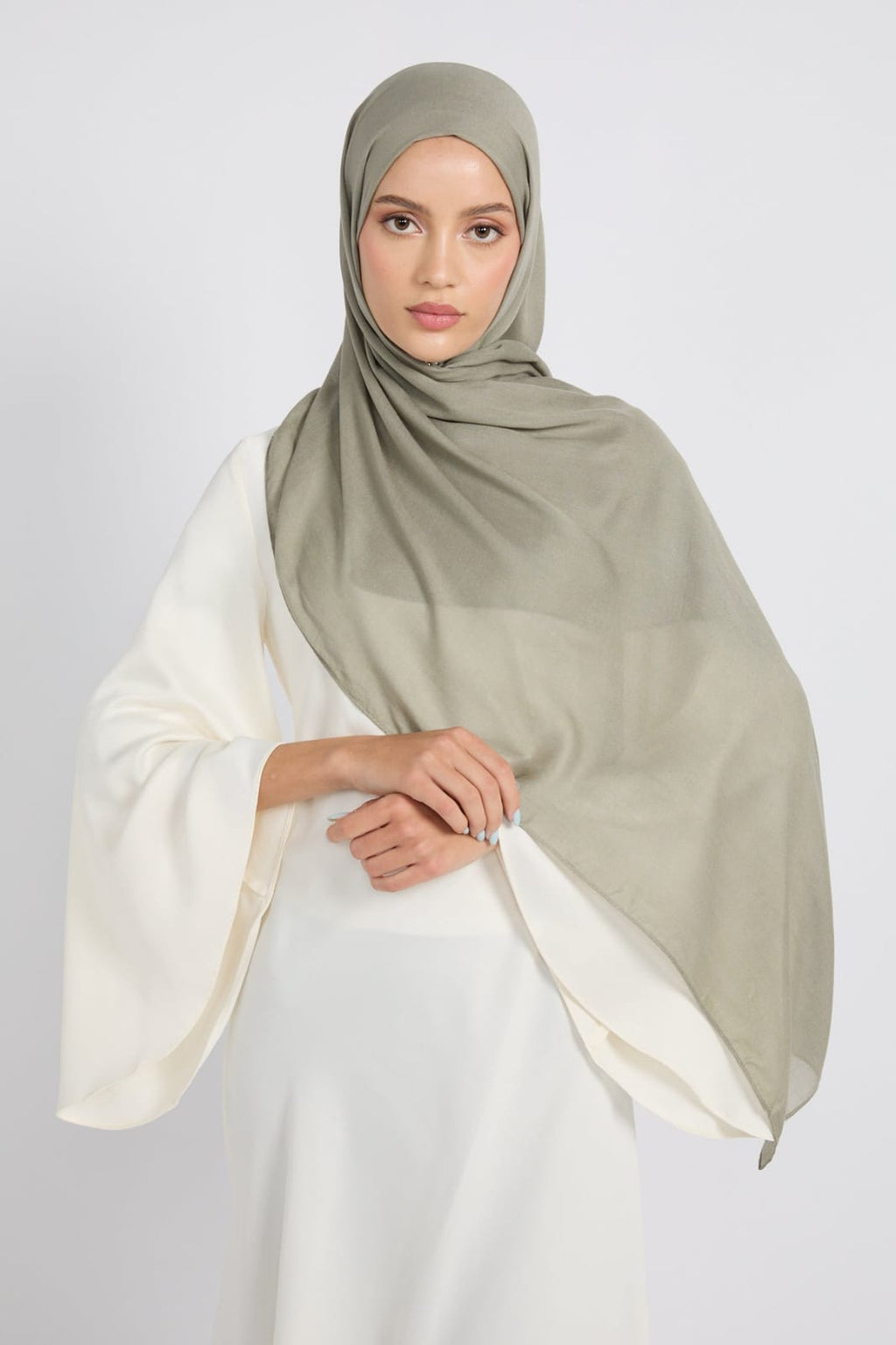 Premium Cotton Modal Hijab - Sea Grass