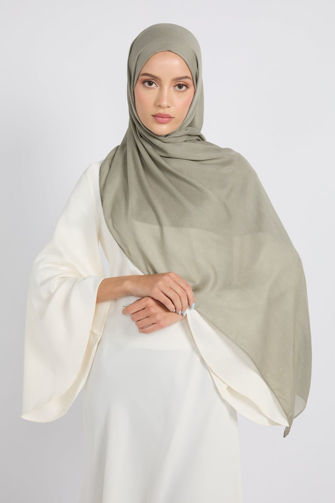 Premium Cotton Modal Hijab - Sea Grass