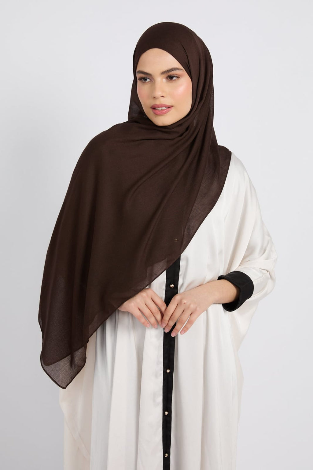 Premium Cotton Modal Hijab - Chocolate Plum