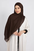 Premium Cotton Modal Hijab - Chocolate Plum