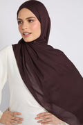 Premium Cotton Modal Hijab - Espresso