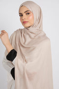 Premium Cotton Modal Hijab - Feather Grey