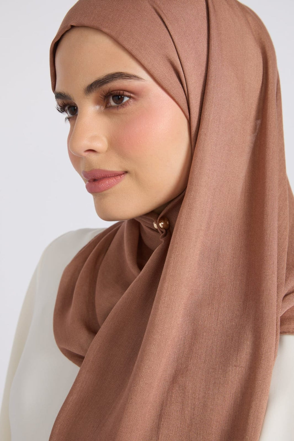 Premium Cotton Modal Hijab - Praline