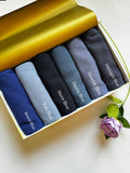 Dark blue chiffon georgette hijab combo pack of 6