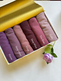 Dark Purple Chiffon Georgette Hijabs combos pack of 6