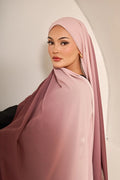 OMBRE CHIFFON SHAWL - SHADES OF Dusty mauve