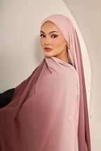 OMBRE CHIFFON SHAWL - SHADES OF Dusty mauve