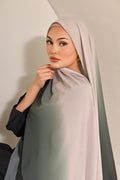 OMBRE CHIFFON SHAWL - SHADES OF GREEN