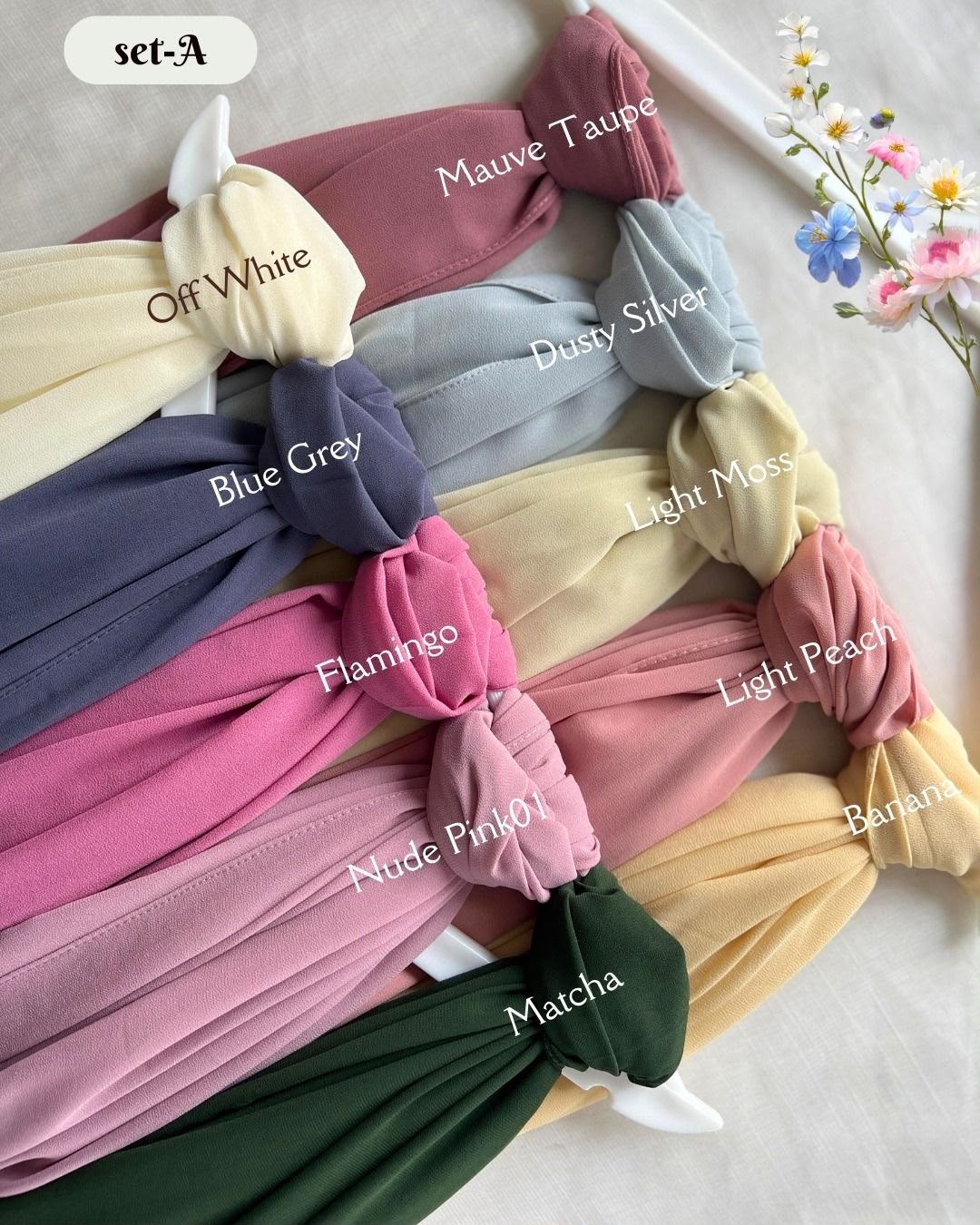 Premium multicolor georgette chiffon hijab pack of 10 Everyday wear scarf size(185cm)x(75cm)