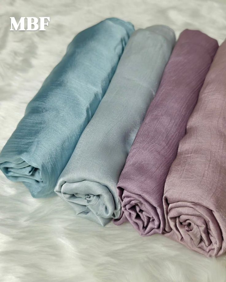 Muna Satin Hijab Combo Pack of 4 -Premium luxury soft satin hijab for daily & party wear