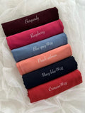 Premium Georgette Hijab Pack of 6 | Soft Lightweight Scarves | 185 × 75 cm | Everyday & Party Wear