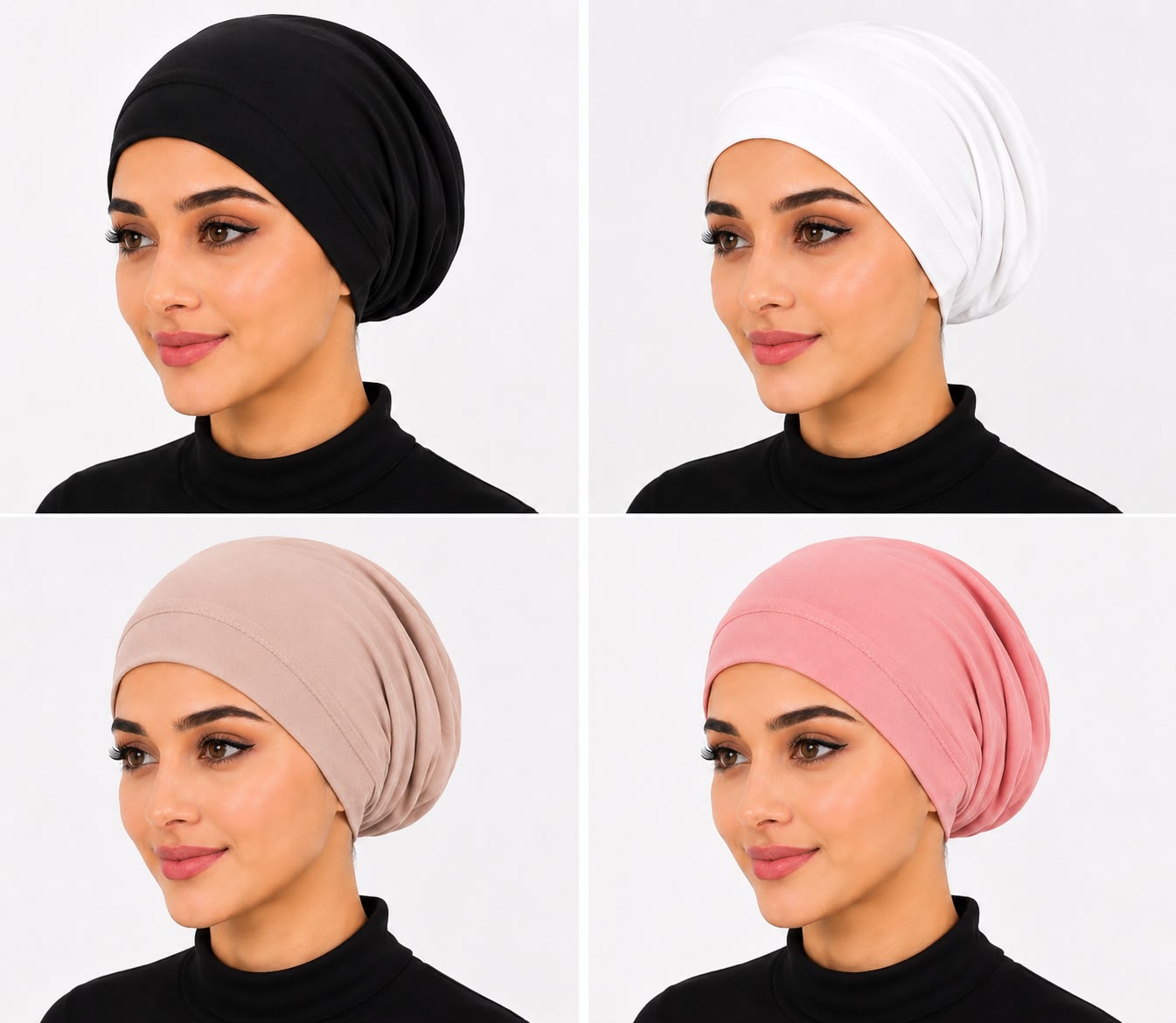 Seamless Chiffon Under-Cap Hijab Bonnet / Stretch Tube Cap