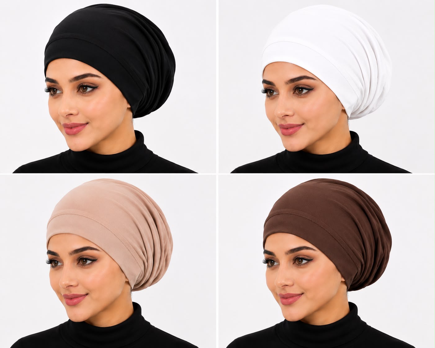 Seamless Chiffon Under-Cap Hijab Bonnet / Stretch Tube Cap