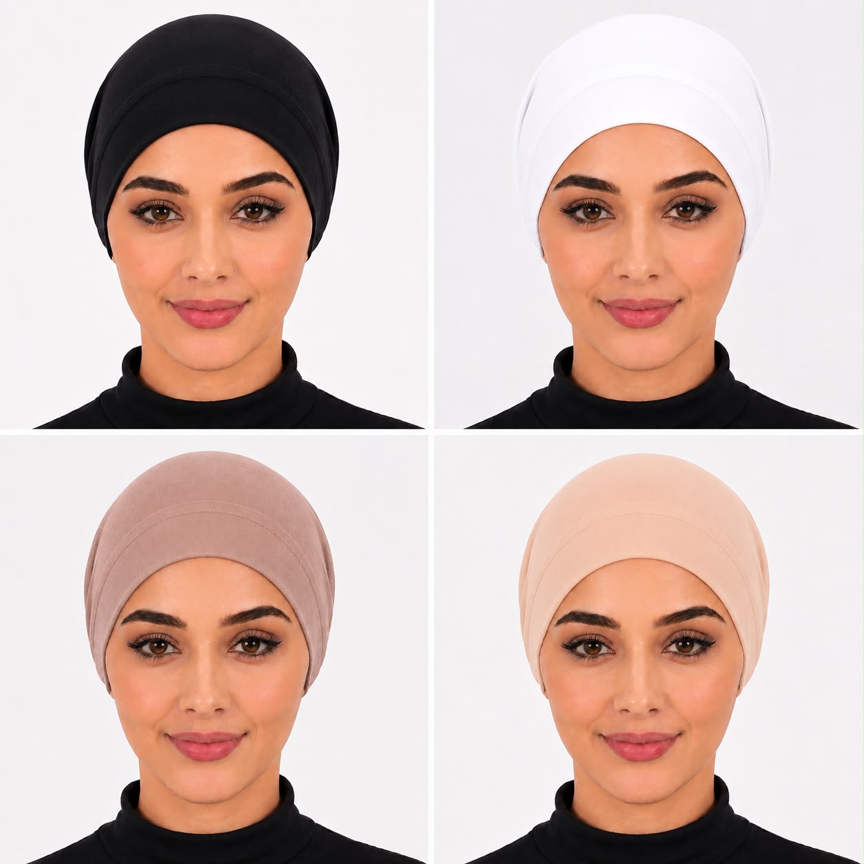Seamless Chiffon Under-Cap Hijab Bonnet / Stretch Tube Cap