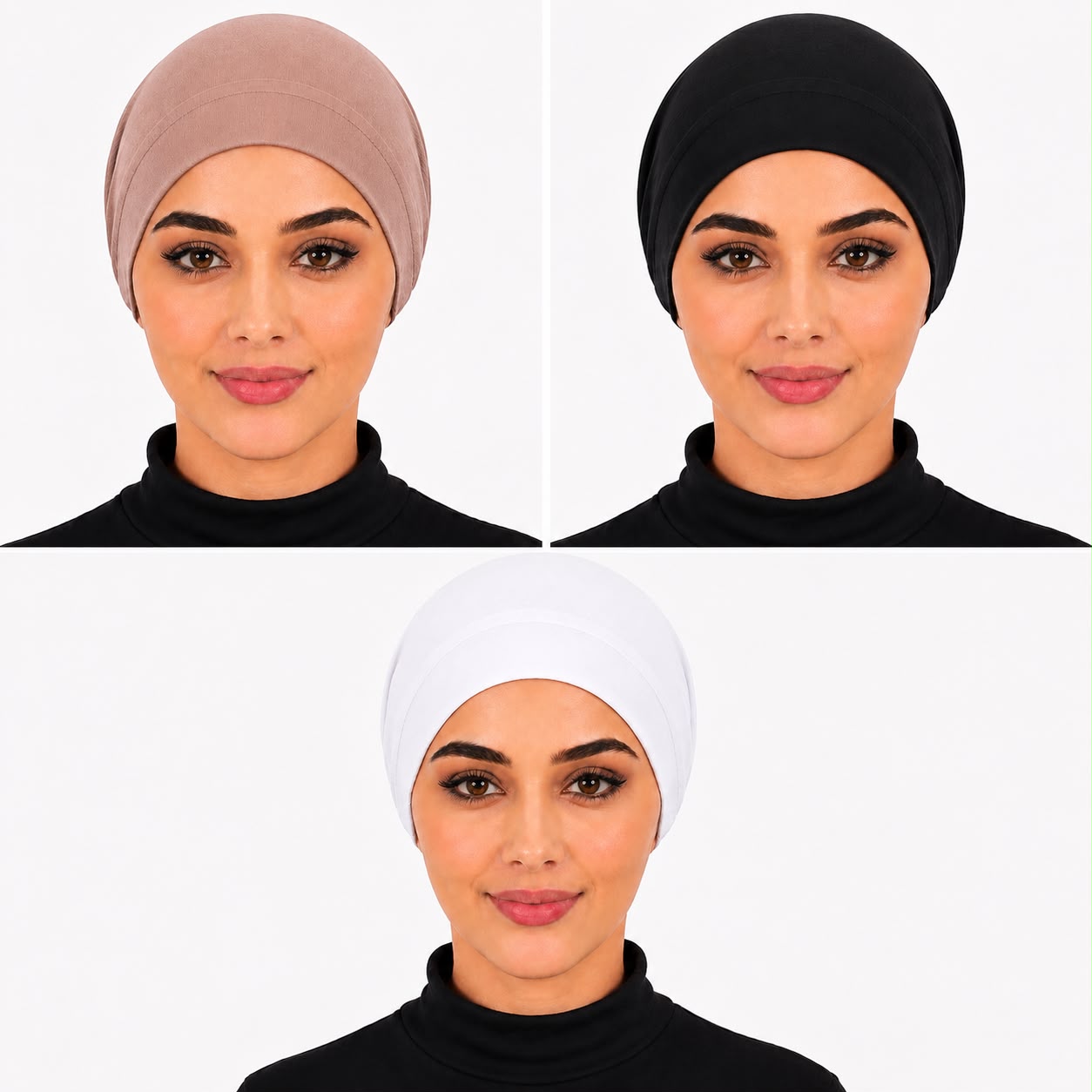 Seamless Chiffon Under-Cap Hijab Bonnet / Stretch Tube Cap