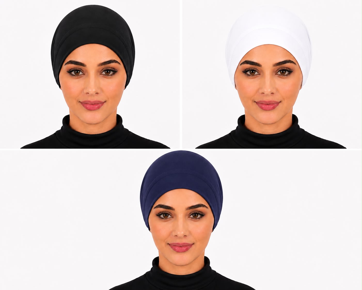 Seamless Chiffon Under-Cap Hijab Bonnet / Stretch Tube Cap
