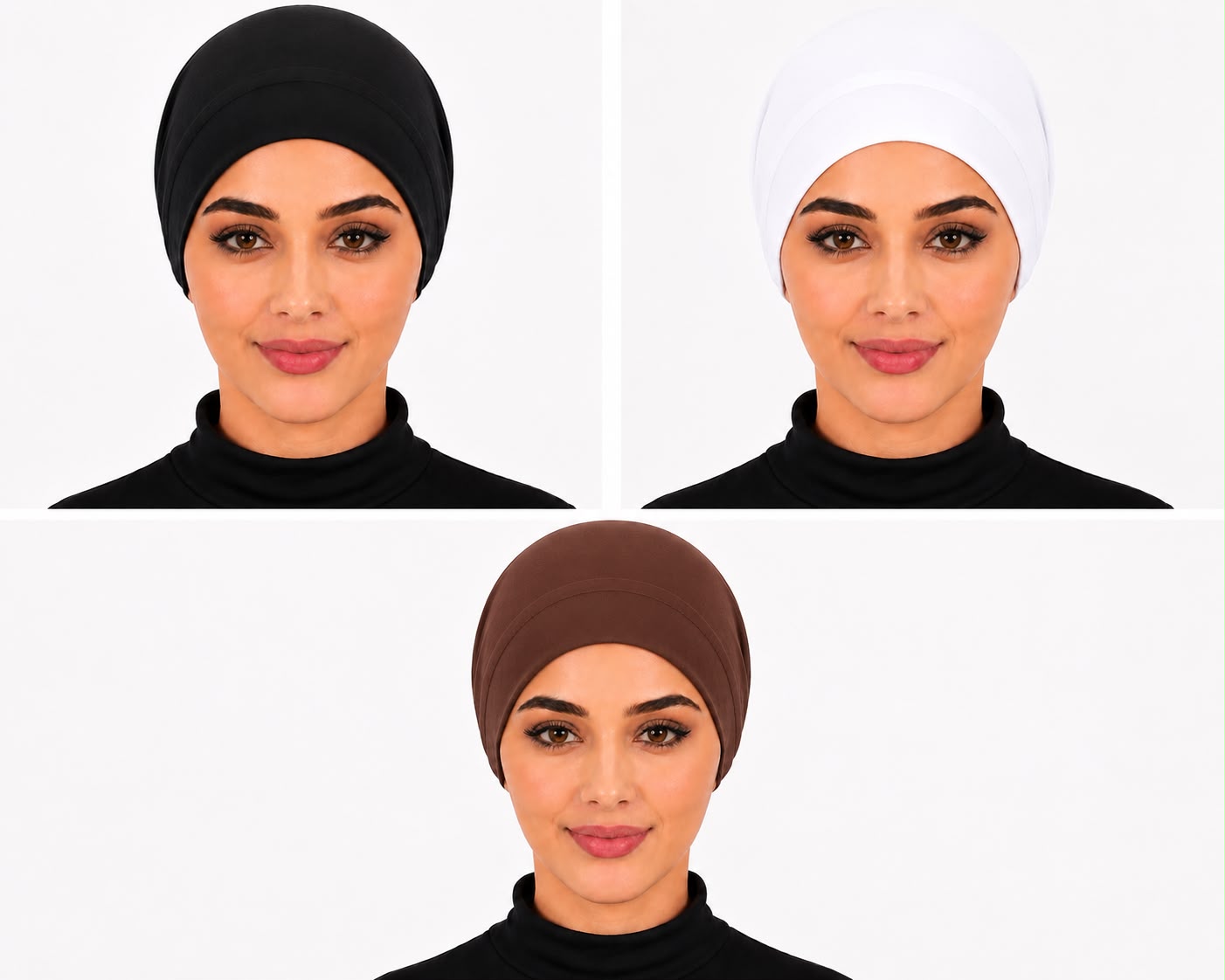 Seamless Chiffon Under-Cap Hijab Bonnet / Stretch Tube Cap