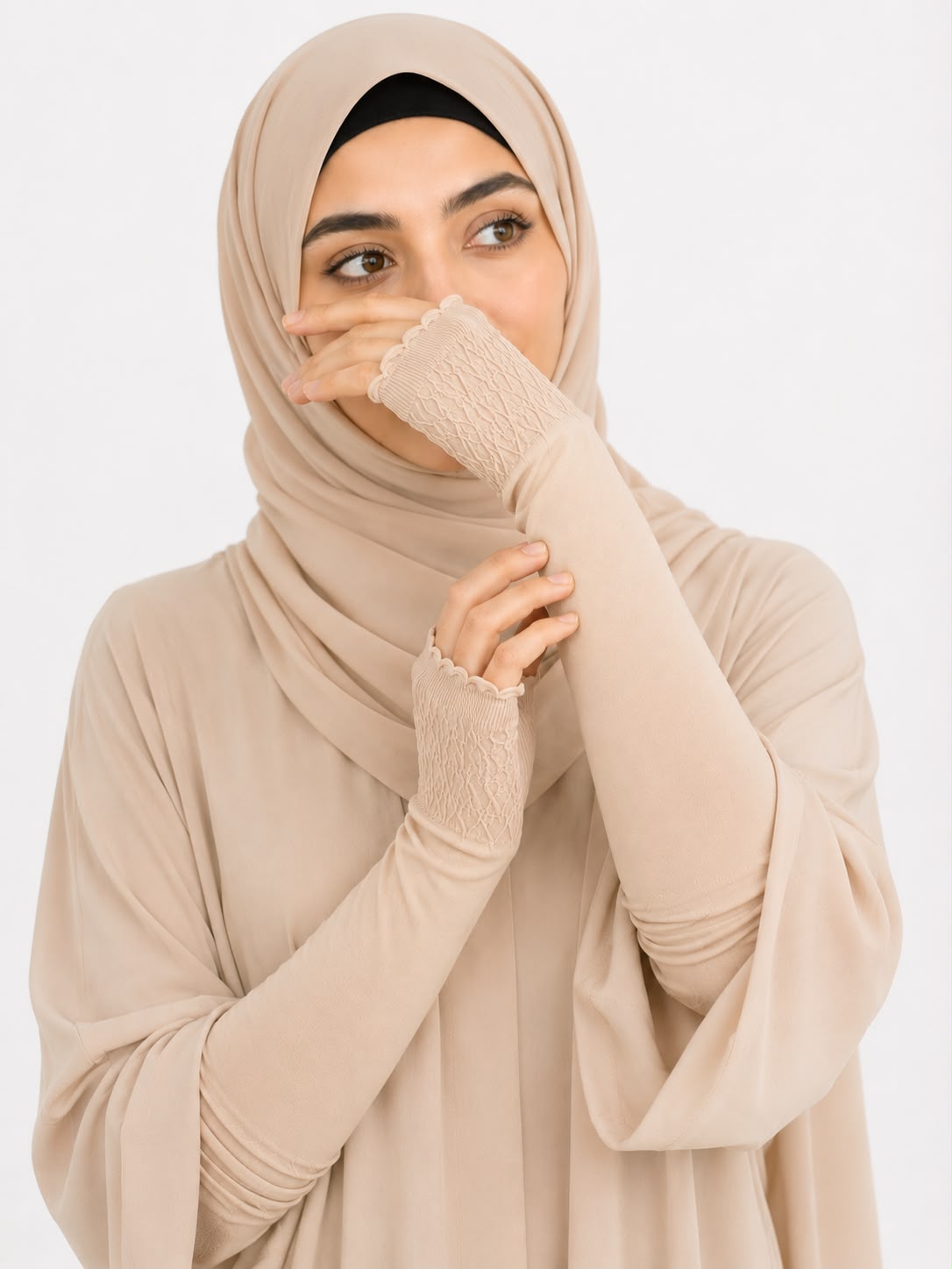 Premium Arm Sleeve-single piece cream color everyday protective Handsleeves