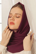 Premium georgette hijab single maroon perfect for daily wear