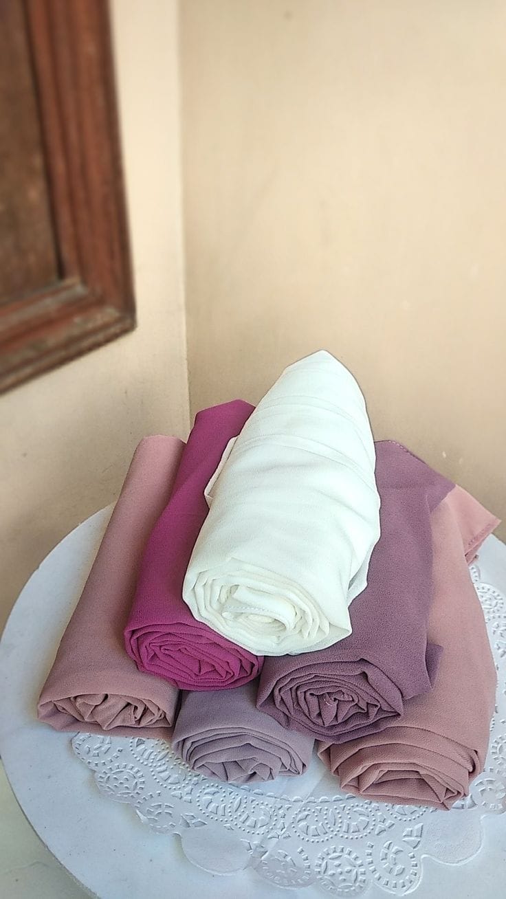 Premium Soft Georgette Hijab Pack of 6 for Women | 185 × 75 cm | Daily Wear & Occasion