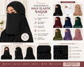 Classic Half Elastic Georgette Face Naqab – 12×14