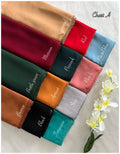 Premium Crochet Lace Chiffon Georgette Hijab – Soft Elegant Everyday Scarf