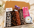 Recommended for website listing: Premium Leopard Print Hijab Gift Hamper Set | Hijabs, Scrunchies, Hijab Pins & Hijab Strips Gift Box