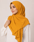 Premium Lace Edge Georgette Hijab yellow – Soft Flow Daily Wear Scarf for Women | Lightweight | 185 × 75 cm
