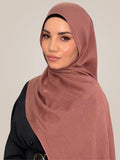 Premium Cotton Modal Hijab-Desert Rose