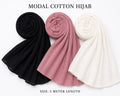 Elegant Multi-Color Modal Cotton Hijab Combo – Soft Breathable Daily Wear Scarf Set for Women (2 Meter Length)
