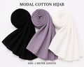 Elegant Multi-Color Modal Cotton Hijab Combo – Soft Breathable Daily Wear Scarf Set for Women (2 Meter Length)