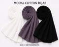 Elegant Multi-Color Modal Cotton Hijab Combo – Soft Breathable Daily Wear Scarf Set for Women (2 Meter Length)