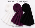 Elegant Multi-Color Modal Cotton Hijab Combo – Soft Breathable Daily Wear Scarf Set for Women (2 Meter Length)