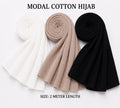 Elegant Multi-Color Modal Cotton Hijab Combo – Soft Breathable Daily Wear Scarf Set for Women (2 Meter Length)