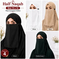 Plain Georgette Chiffon Half Naqab for Women (Pack of 4)