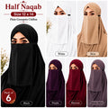Plain Georgette Chiffon fabric Half Naqab for Women (Pack of 6) perfect for regular wear