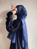 Premium Munna Satin Hijab Navy Blue