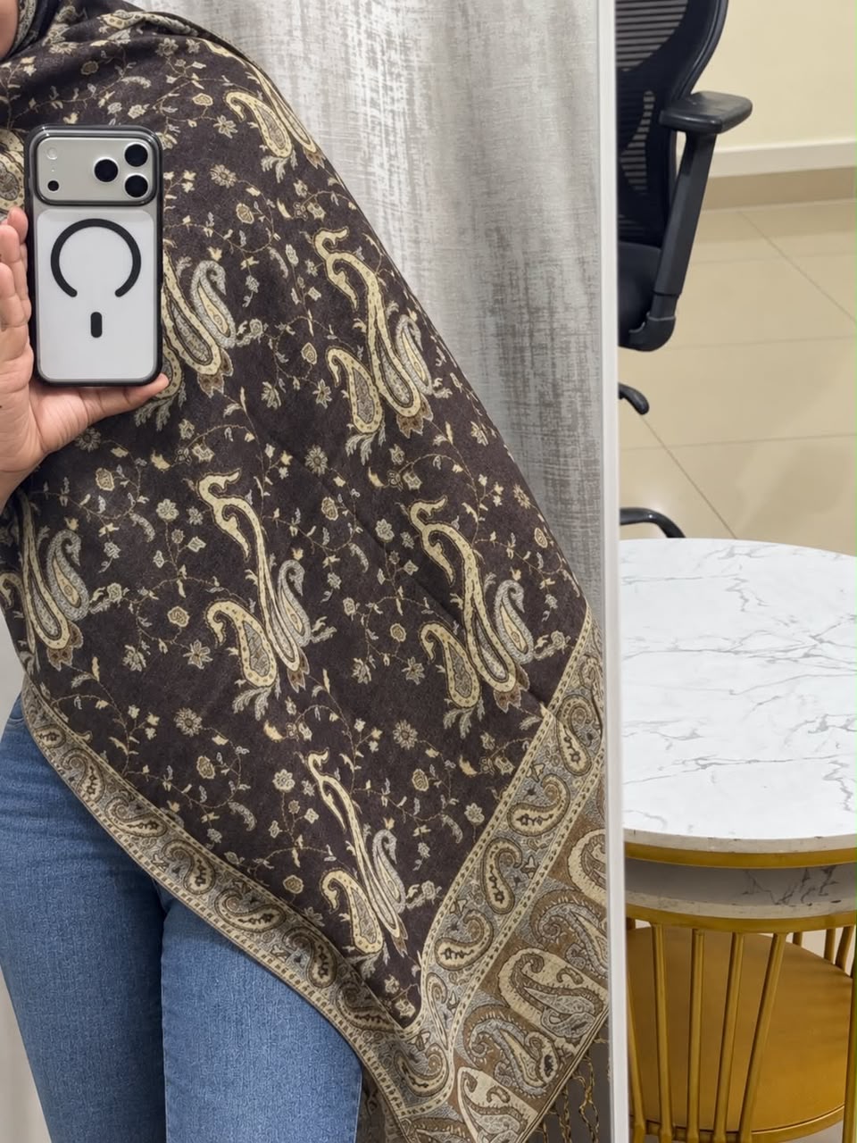 Chocolate Pashmina Shawl
